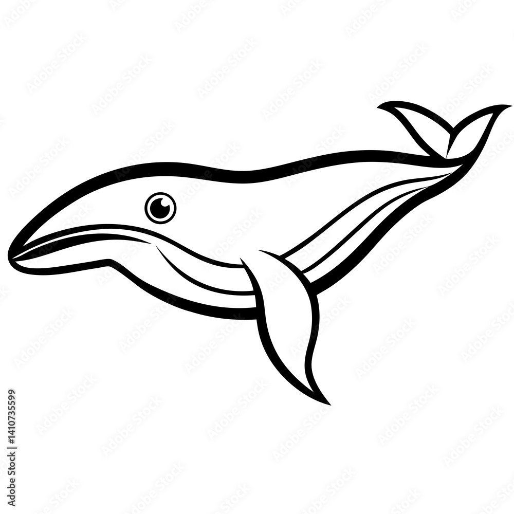 Obraz premium Whale Head Vector Illustration | Animal Graphic Design File