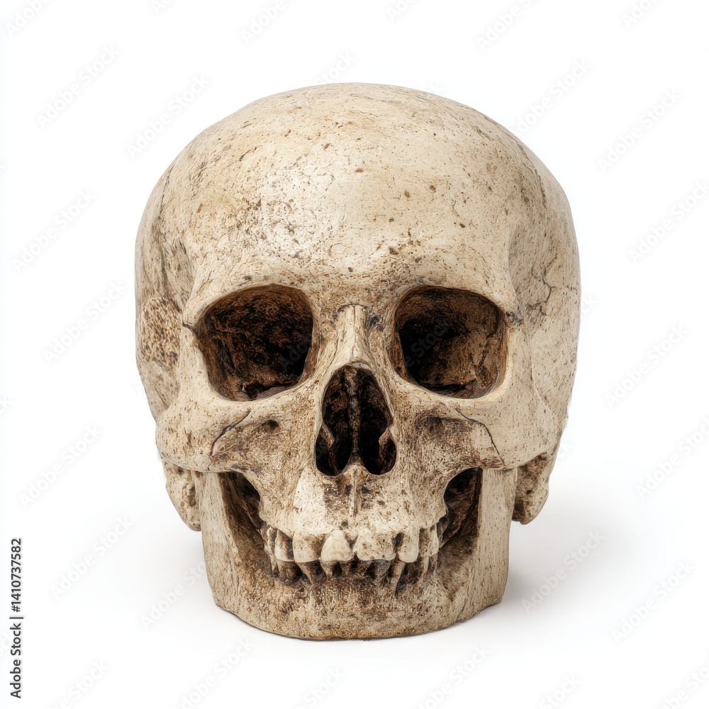 Obraz premium Anatomical human skull isolated on white background concept