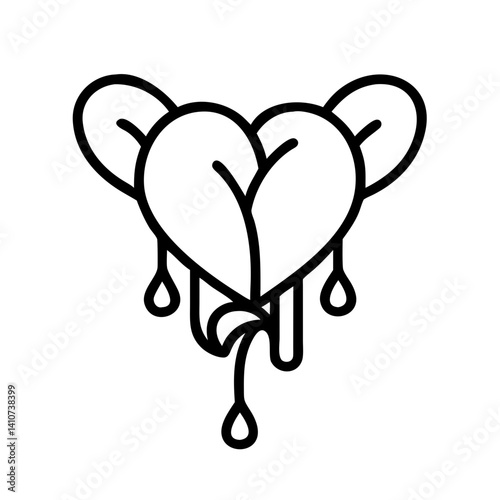 bleeding heart flower line drawn vector art - illustration bleeding heart flower isolated transparent background