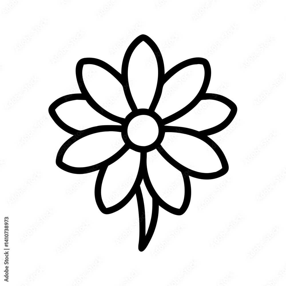 coreopsis flower line drawn vector art - illustration coreopsis flower isolated transparent background coreopsis flower line drawn vector art - illustration coreopsis flower isolated transparent background