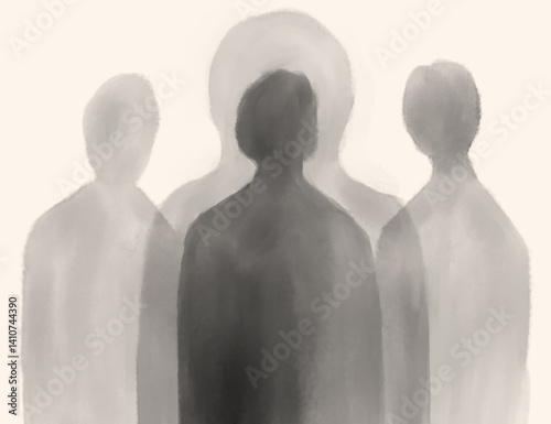 Ethereal Silhouettes in Soft Monochrome Light