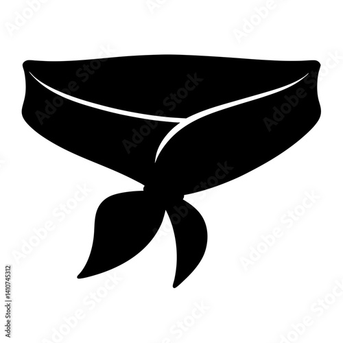 Simple silhouette of a judge's wig used in British Commonwealth countries
