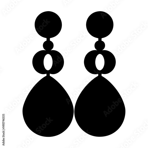 Isolated Vector Illustration of Two Black Chains on a White Background.