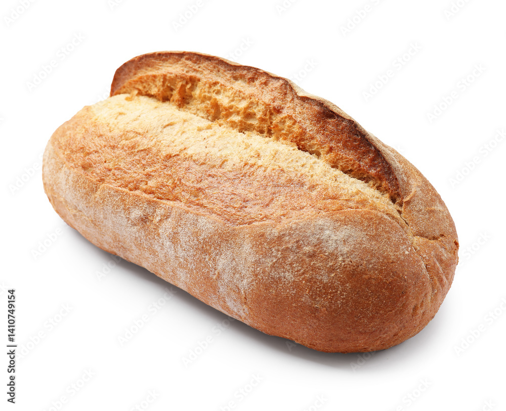 Fresh loaf of bread isolated on white Fresh loaf of bread isolated on white