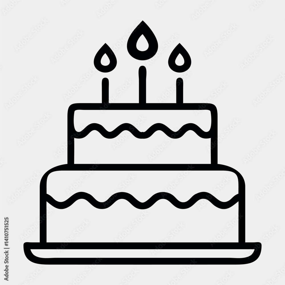 Celebratory birthday cake topped with a candle.