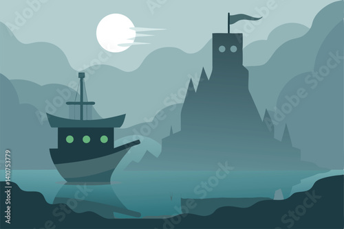 ship in the sea