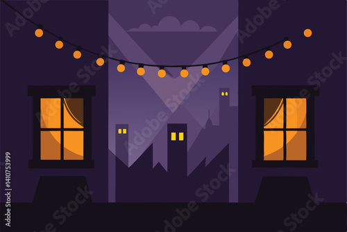 house in the night