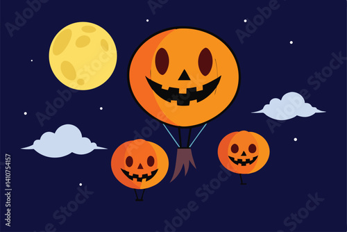 halloween background with moon