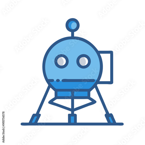 Lunar Lander Icon Representing Moon Exploration and Space Mission