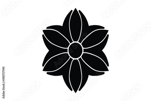 Daffodil silhouette, daffodil illustration spring silhouette, floral outline, Daffodil silhouette Icon