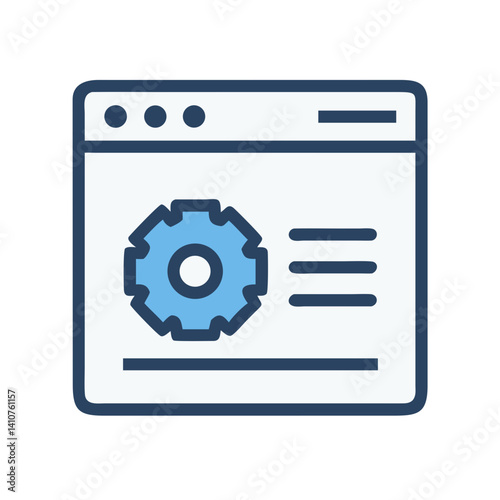 Web Development Icon Representing UI Design and Frontend Interface Creation
