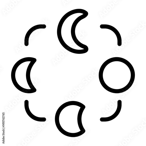 Moon Line Icon
