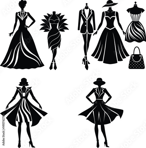 Fashion Statements silhouette vector