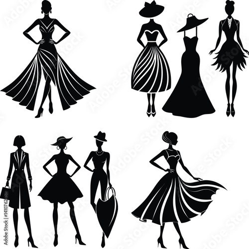 Fashion Statements silhouette vector