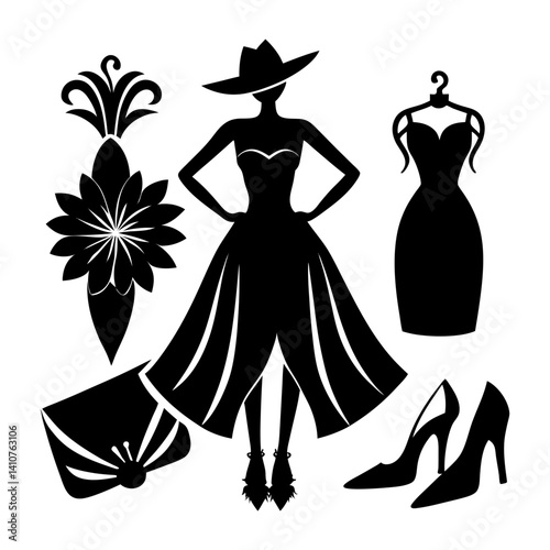 Fashion Statements silhouette vector