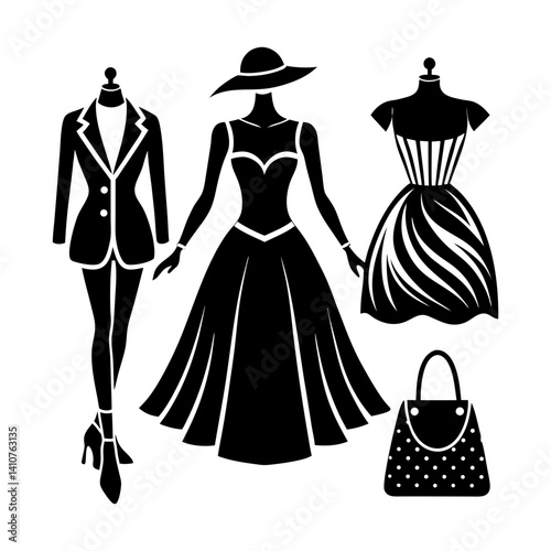 Fashion Statements silhouette vector