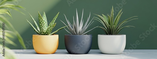 The soothing cascade of succulents bathes a rough concrete wall in soft light, framing a peaceful natural setting.