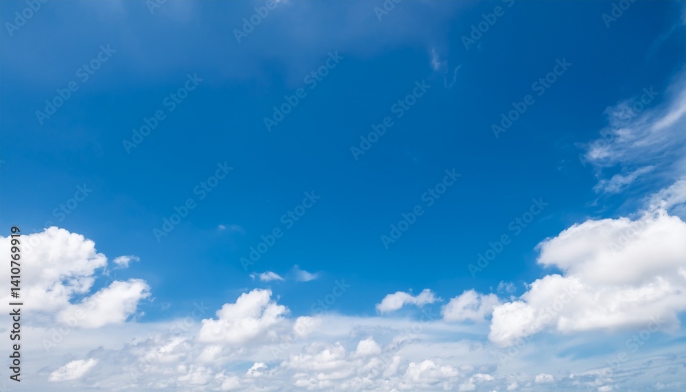 Blue sky background and white clouds soft focus and copy-space Blue sky background and white clouds soft focus and copy-space
