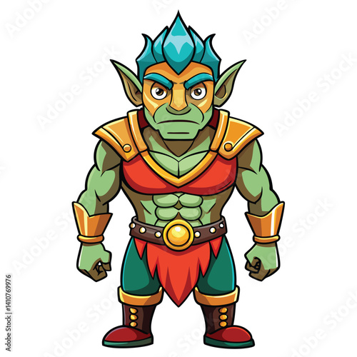 Cartoon elf warrior