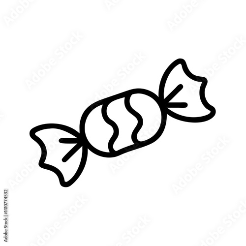 Candy icon illustration in line art style  