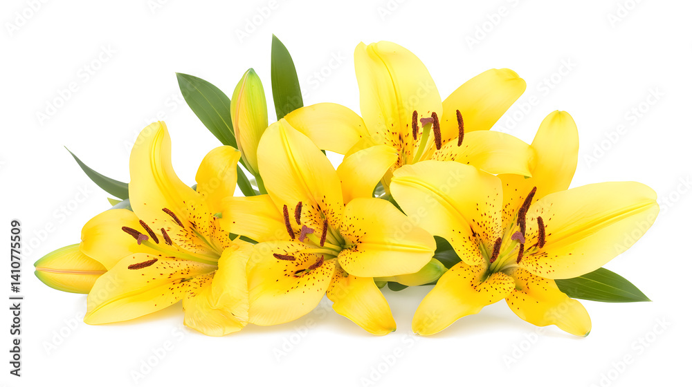 Obraz premium A bouquet of yellow flowers
