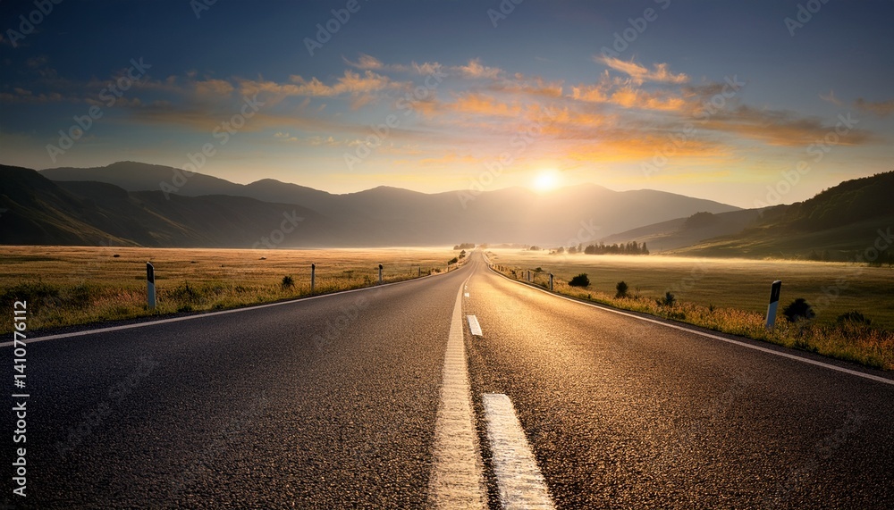 Fototapeta premium Road in the morning