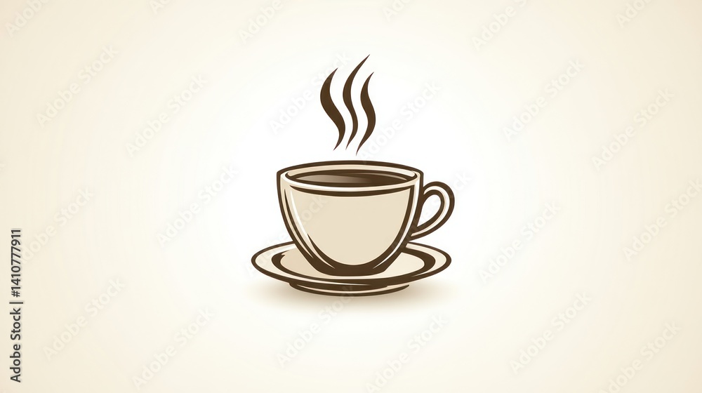 Steaming Hot Beverage in a Classic Cup and Saucer Ideal for Coffee or Tea Themes Steaming Hot Beverage in a Classic Cup and Saucer Ideal for Coffee or Tea Themes