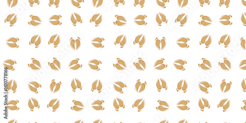 grid scatter seamless pattern with pig footprints. repeat background design for textile, fabric, wallpaper and other