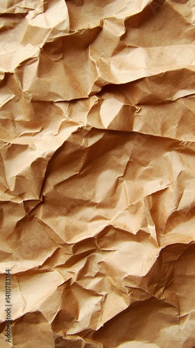 Wallpaper Mural Brown Crumpled Paper Texture Background Design Torontodigital.ca