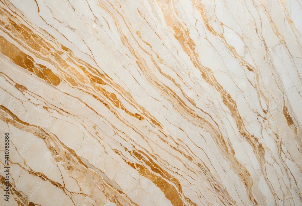 Naklejka premium A close up of a white and gold marble wall.