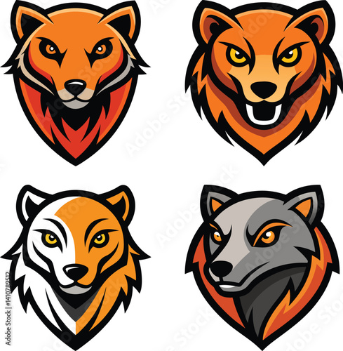 Mongoose head mascot logo design vector