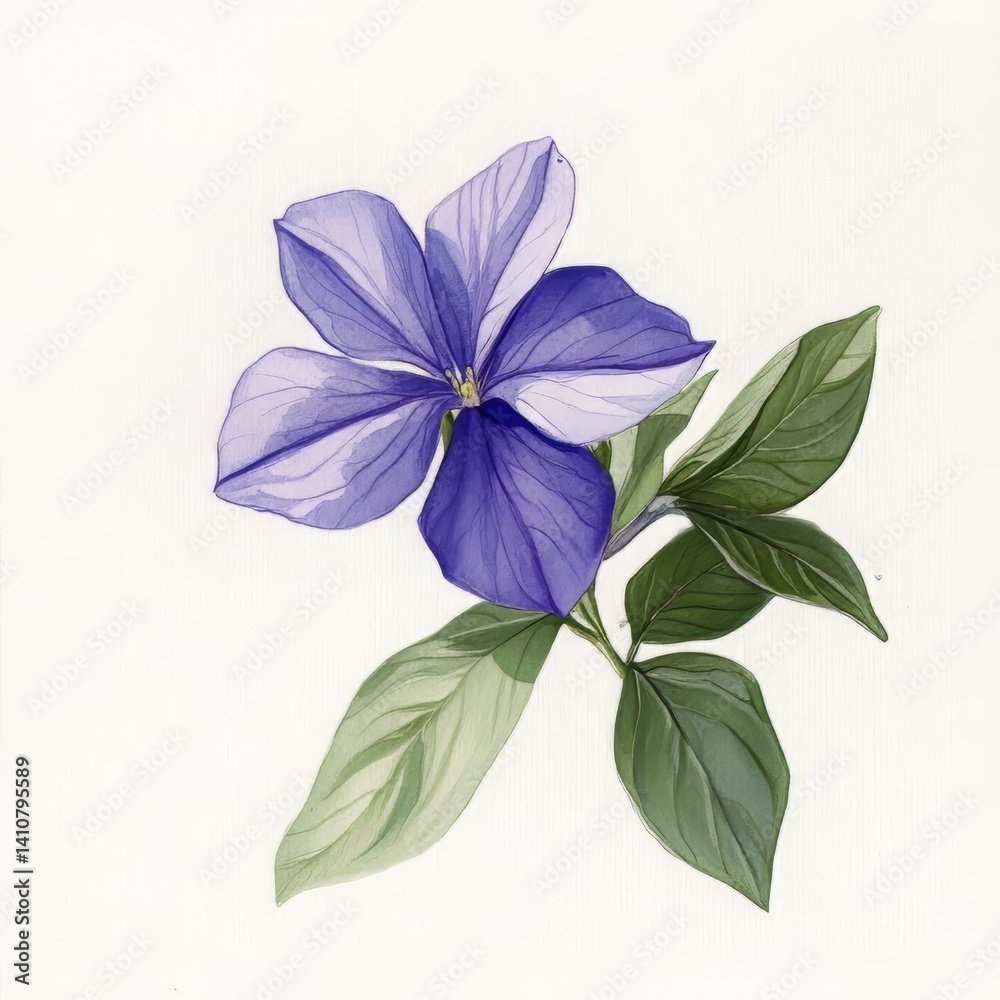 Greater periwinkle, Vinca major.