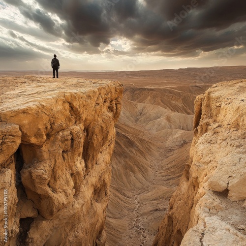 Obraz na płótnie Negev: Infinite, barren, beautiful Middle Eastern nature. w salonie