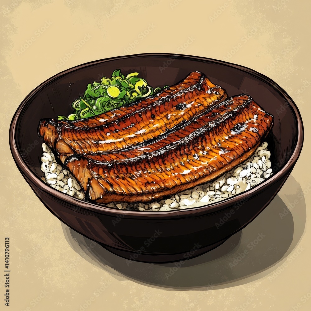 Japanese grilled eel & rice.