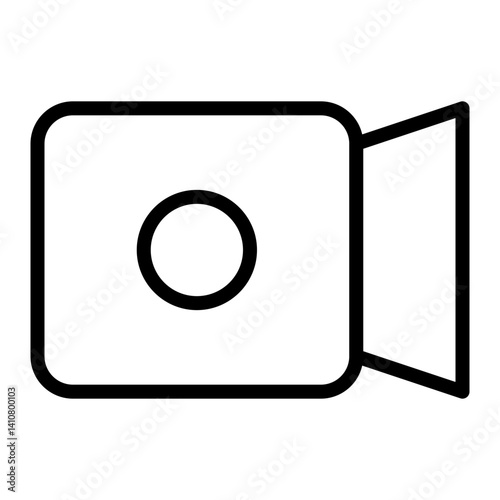 Video Call Line Icon