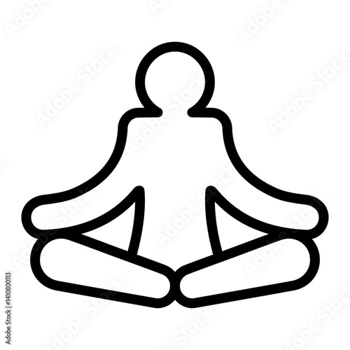 Yoga Pose Line Icon