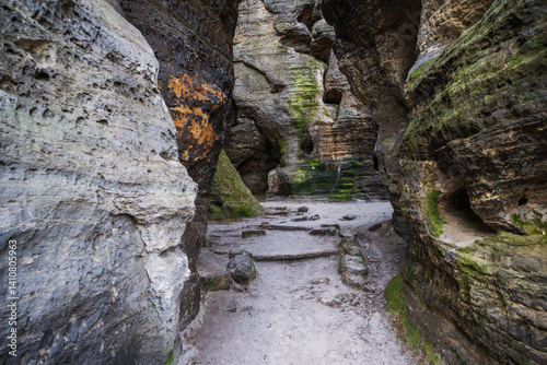 The Great Tisa Rocks - natural rock formations in Bohemian Switzerland, Wonderful rock formation Tiske steny , Czech Republic.