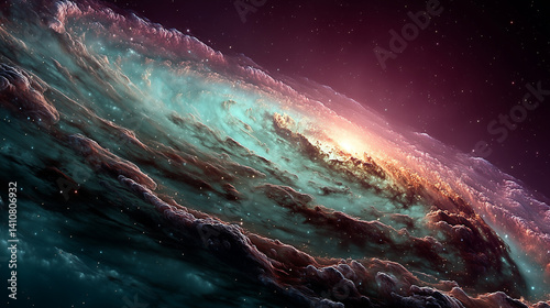 Illustration de fond d’écran d’une galaxie majestueuse et du cosmos profond