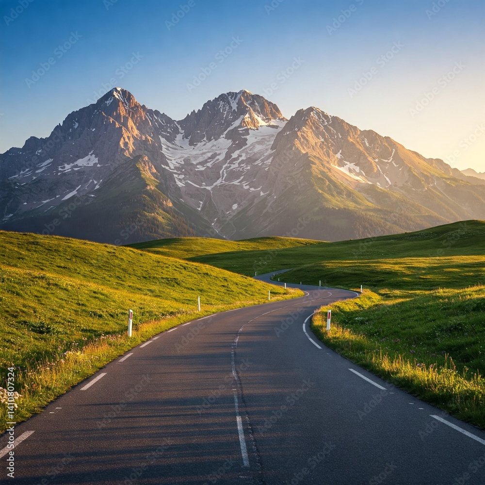 Naklejka premium road in mountains