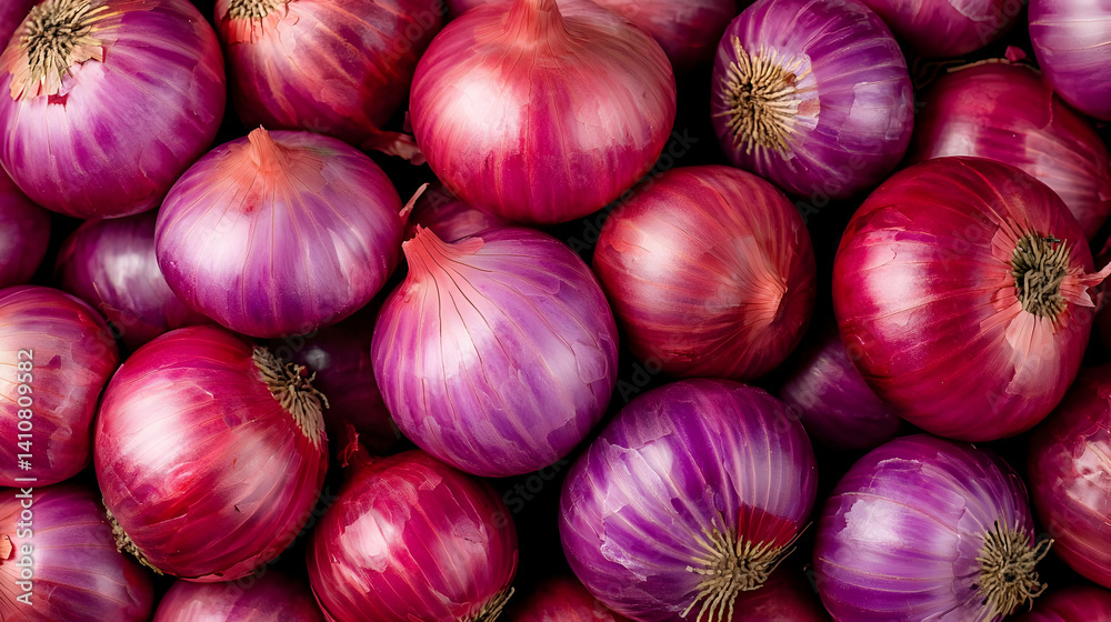 Pile Of Red Onions