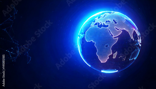 abstract global security technology background
