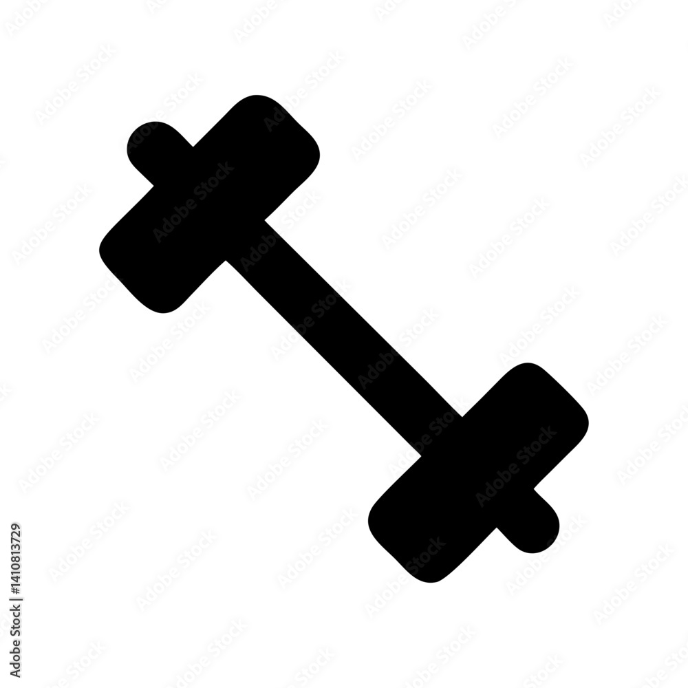 dumbbell icon isolated on white background dumbbell icon isolated on white background