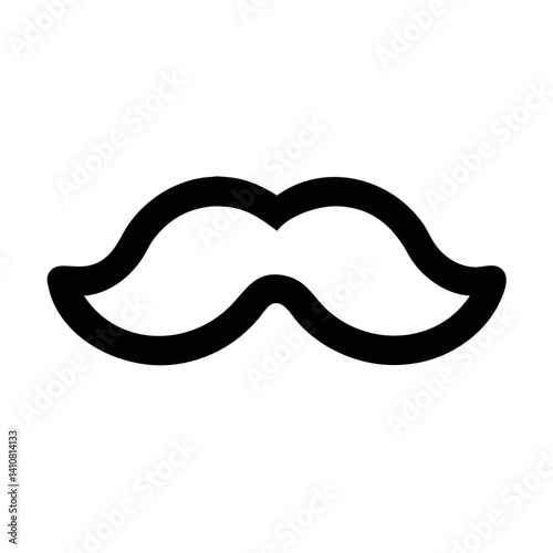 mustache icon isolated on white background