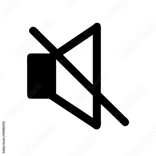 silent icon vector isolated on white background