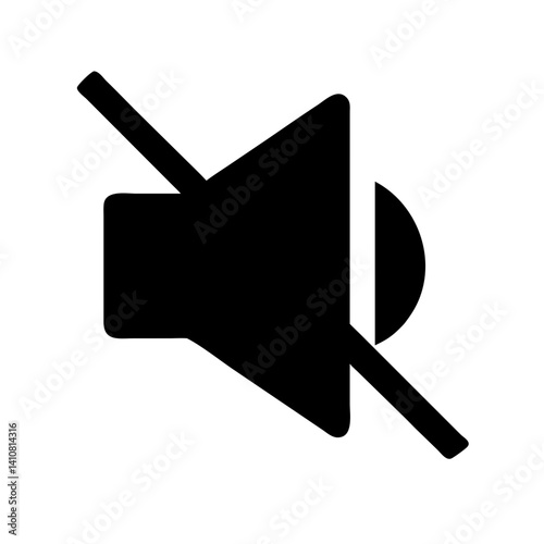 silent icon vector isolated on white background