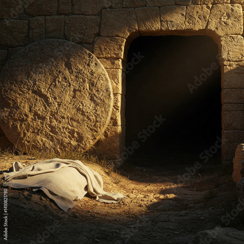 Obraz na płótnie The empty tomb of Jesus after the resurrection w salonie