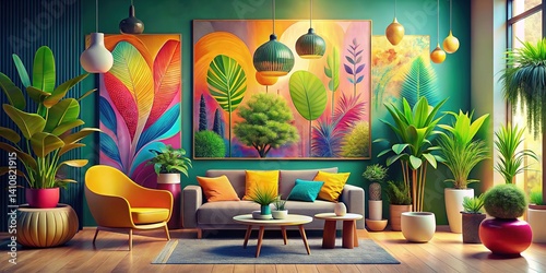 Wallpaper Mural Biophilic Abstract Art - Modern Commercial Prints Torontodigital.ca