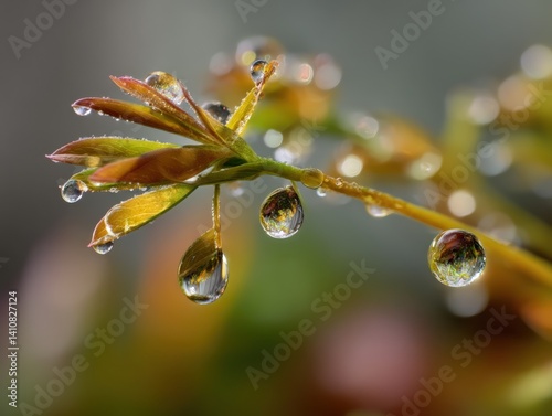 Tiny water droplets delicat...