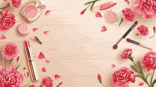 Professional Composition of Stylish Female Accessories and Cosmetics