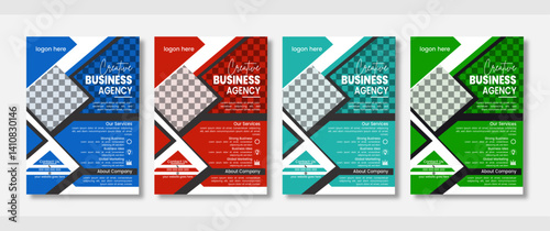 business flyer 3Creative Business Flyer Bundle – Modern Corporate A4 Templates with Abstract Geometric Design – Multipurpose Editable Layout for Brochure, Poster & Marketing.